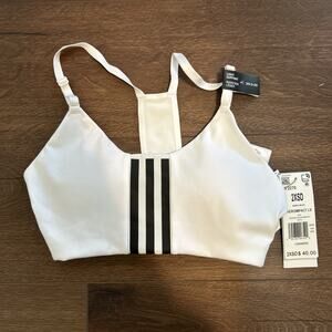 adidas Women's Training Medium Support Better 3-Stripes Bra Size 2XS D-DD
